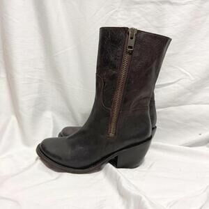 Dolce Vita Evelyne Mid-Calf Leather Boots with Side Zippers sz. 9.5